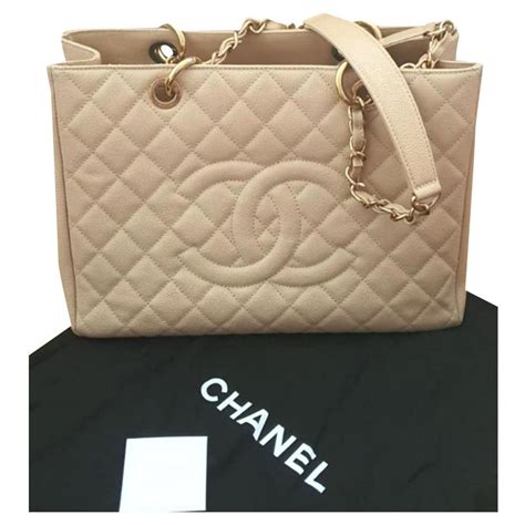 chanel gst bag beige